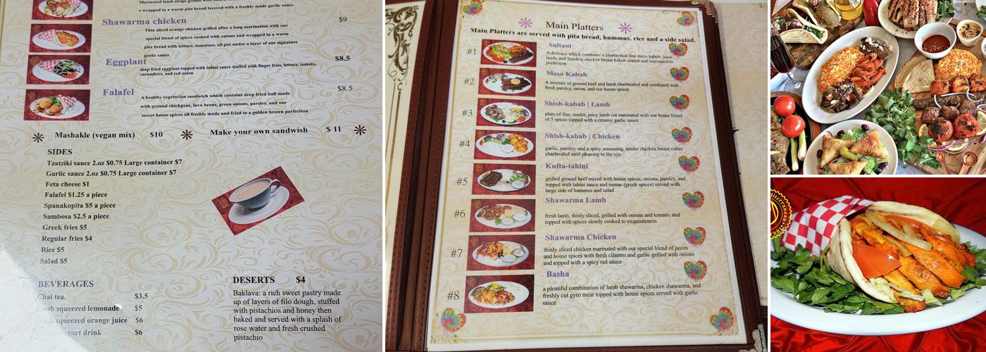 Mawadda Cafe Burien Mediterranean Greek foods Menu