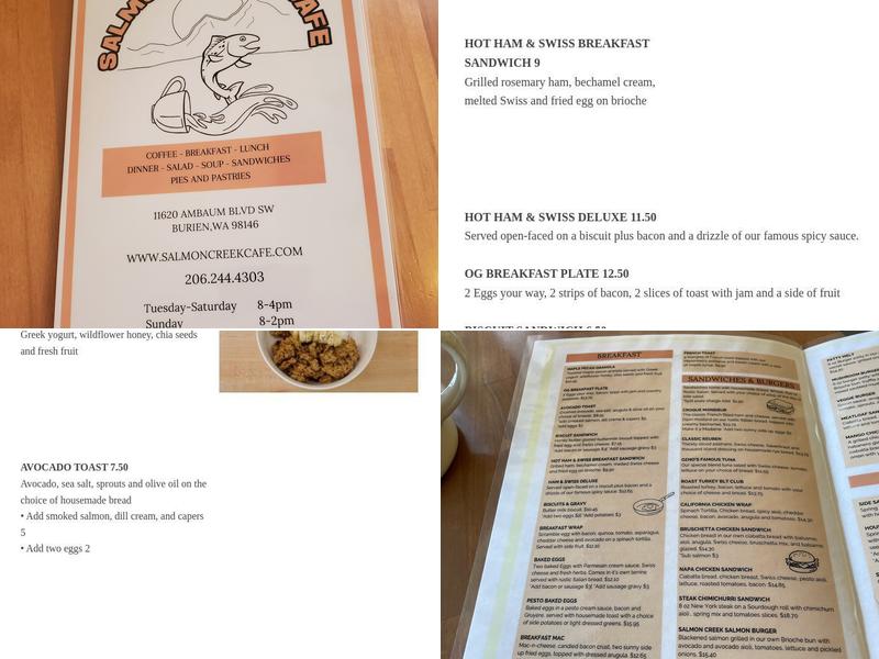 Salmon Creek Cafe Menu