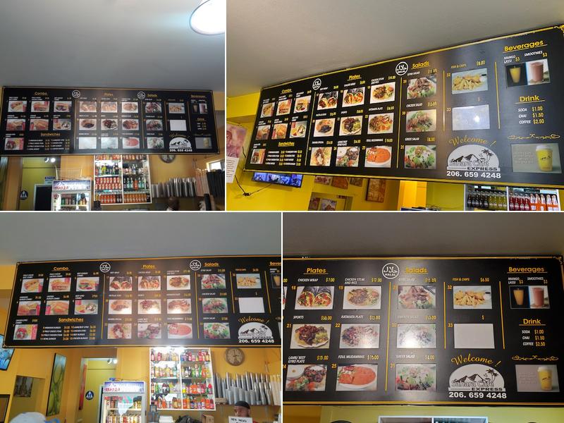 Sahara Cafe Somali Cuisine Menu