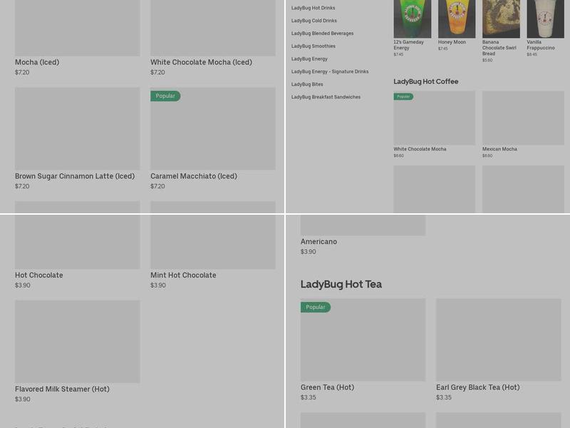 Ladybug Espresso Menu