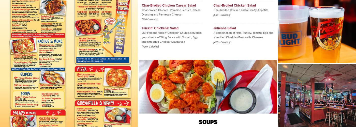 Fricker's Menu