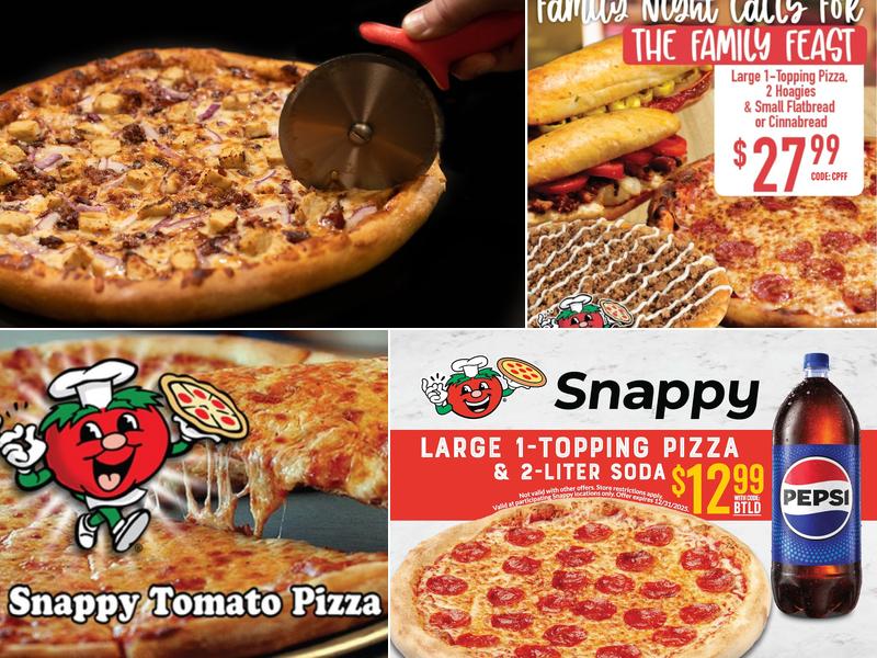 Snappy Tomato Pizza Menu