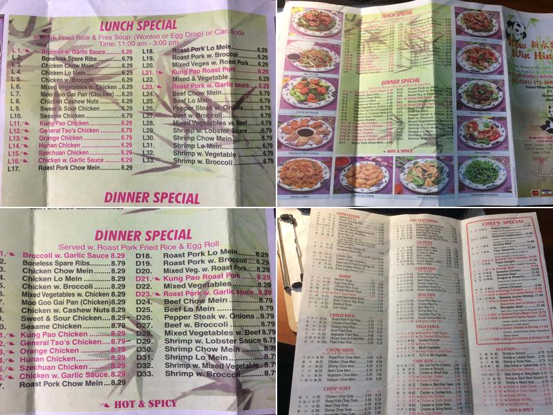 New Win Hing Menu