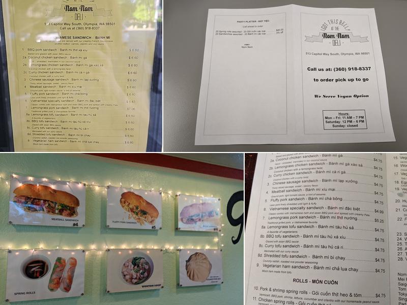 Nom Nom Deli Menu