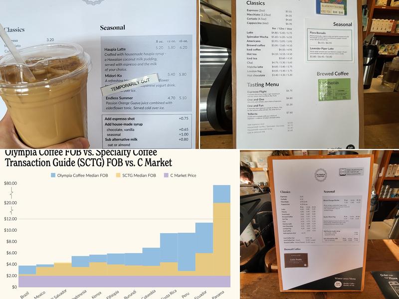 Olympia Coffee Roasting Menu