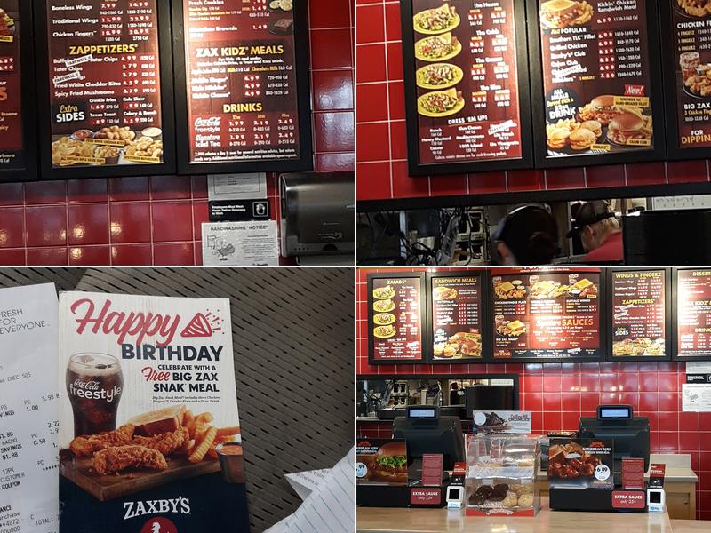 Zaxby's Chicken Fingers & Buffalo Wings Menu