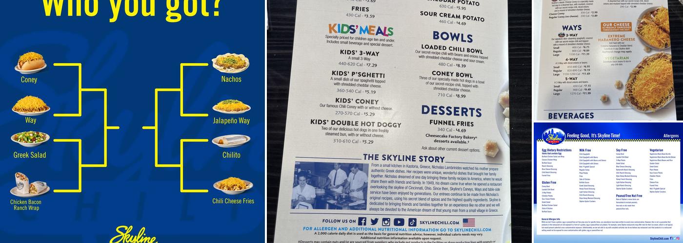 Skyline Chili Menu