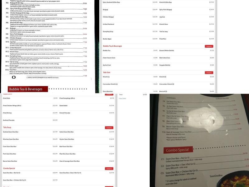 Hotstone Authentic Korean Cuisine Menu