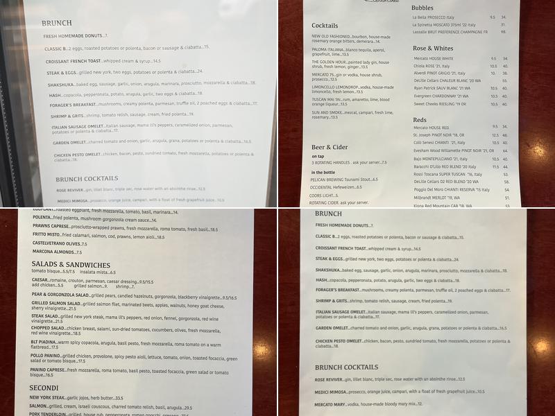 Mercato Ristorante Menu