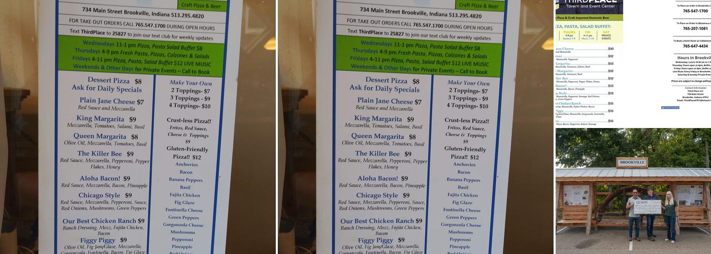 Third Place Menu