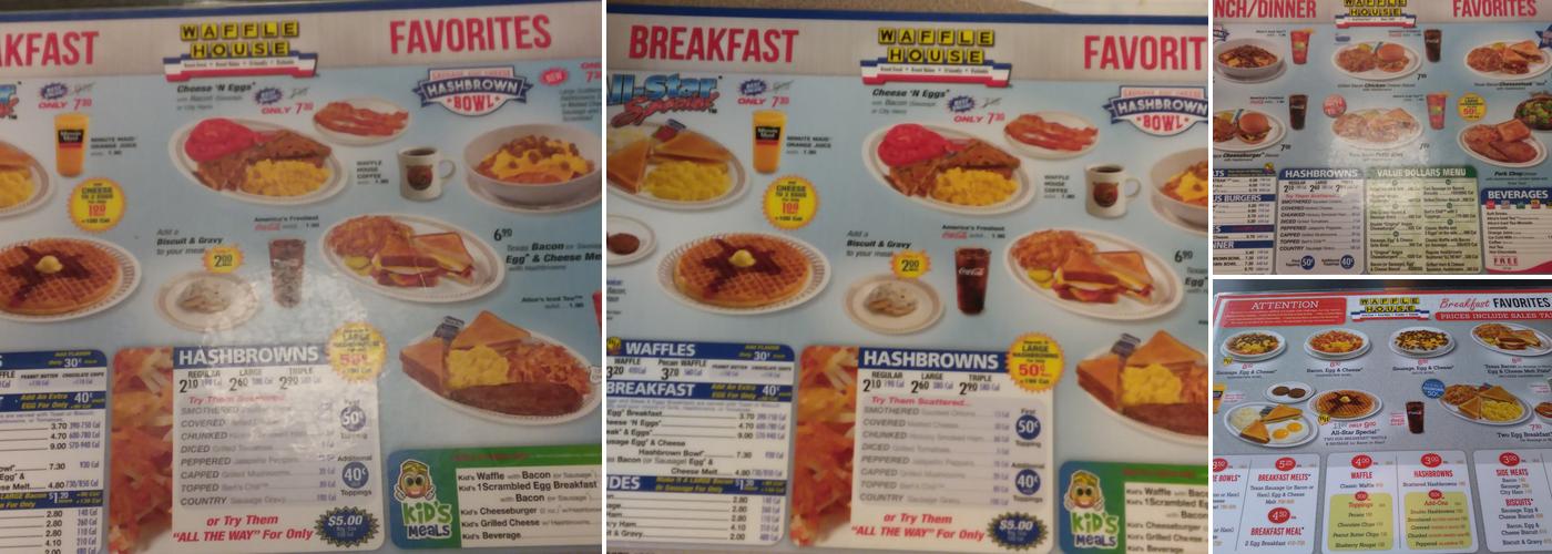 Waffle House Menu