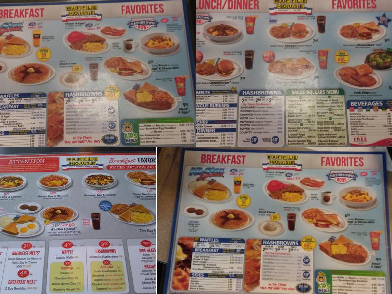 Waffle House Menu