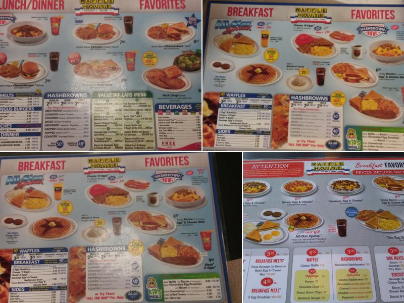 Waffle House Menu
