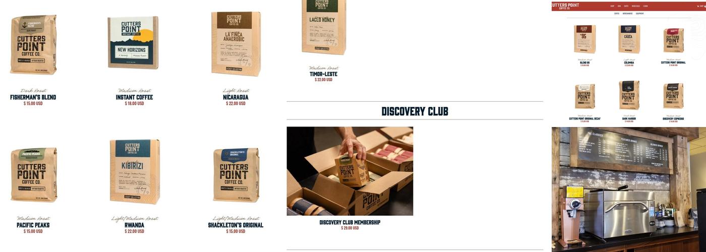 Cutters Point Coffee Menu