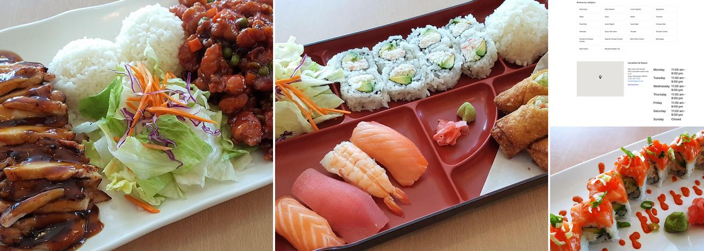 New Sushi & Teriyaki Menu