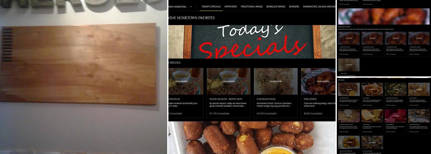 Hometown Heroes Sports Cafe Menu