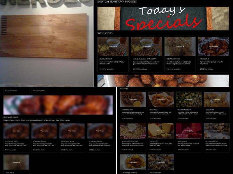 Hometown Heroes Sports Cafe Menu