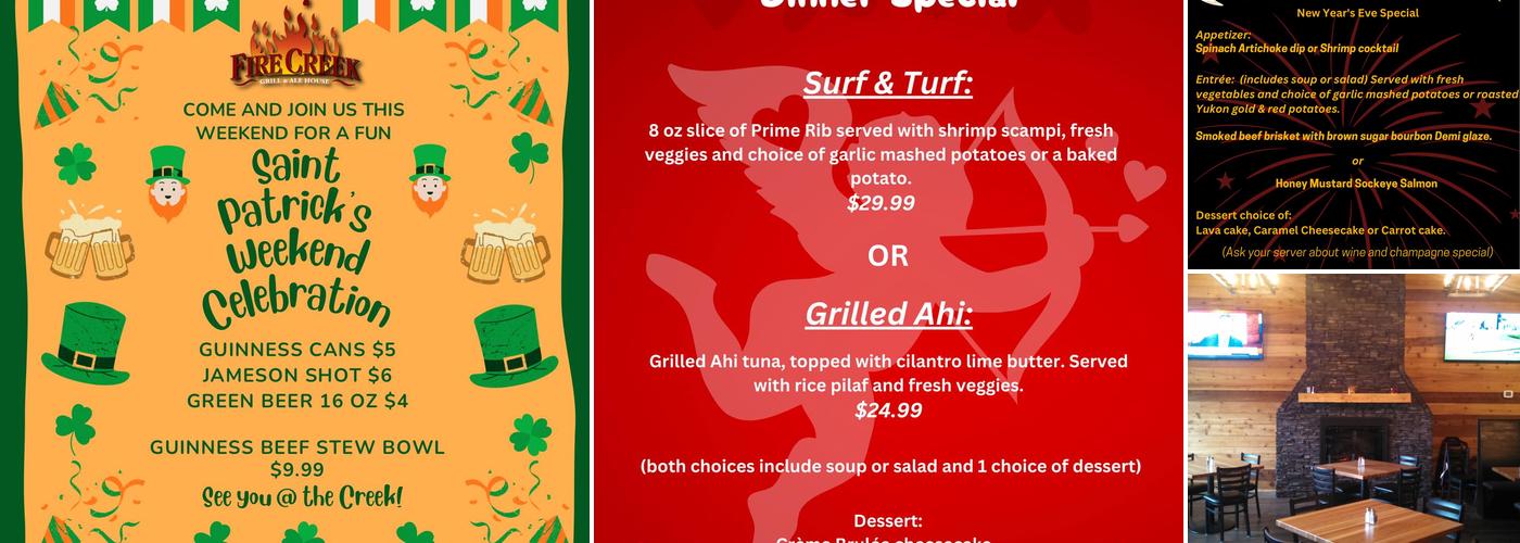 Firecreek Ale House Menu