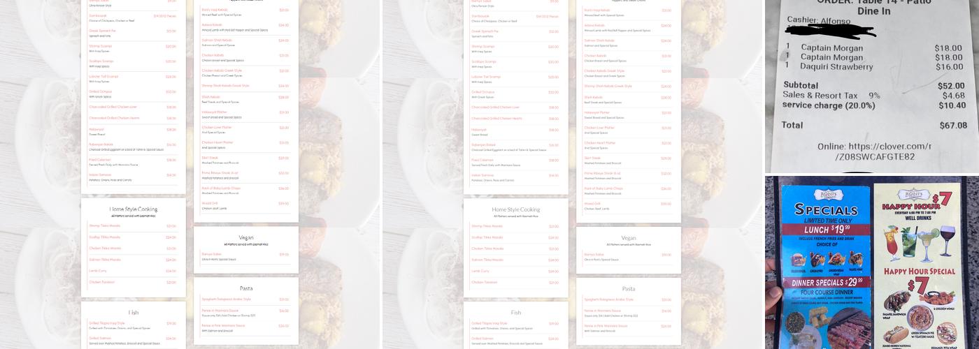 Roni's Menu