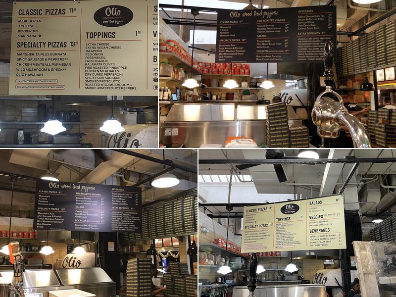 Olio Wood Fired Pizzeria GCM Menu