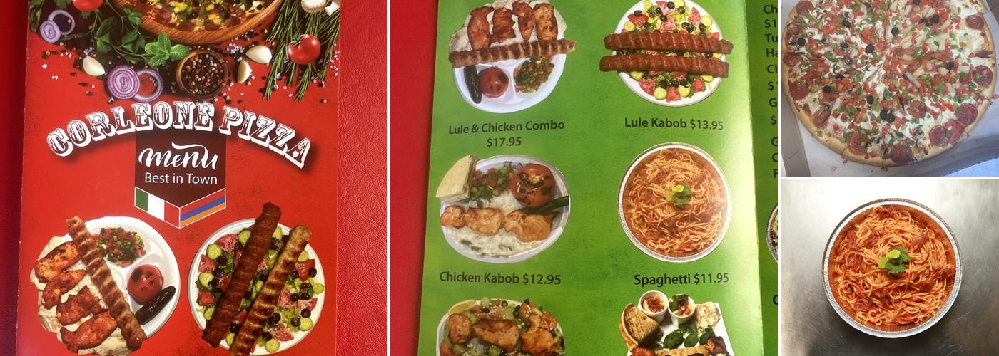 Corleone Pizza Menu