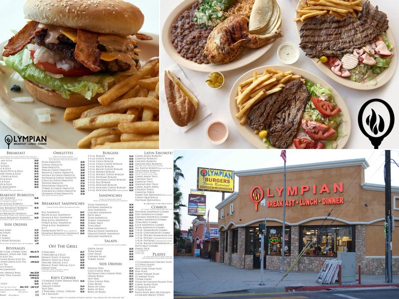 Olympian Burgers Menu