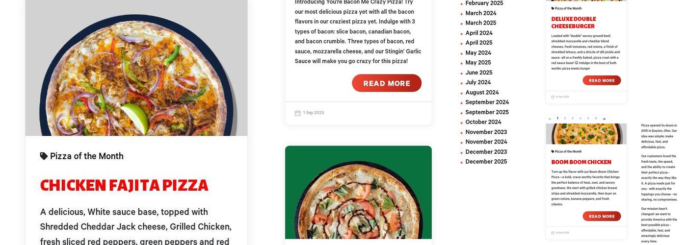 Rapid Fired Pizza Menu