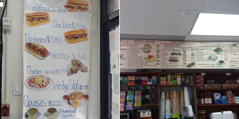 Sally's Snack Bar Menu