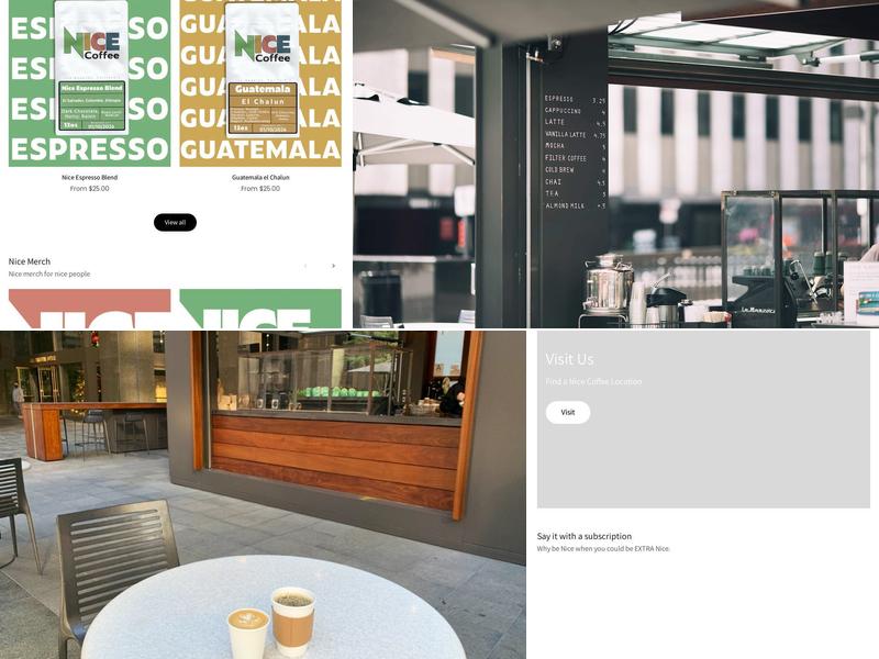 Nice Coffee Menu