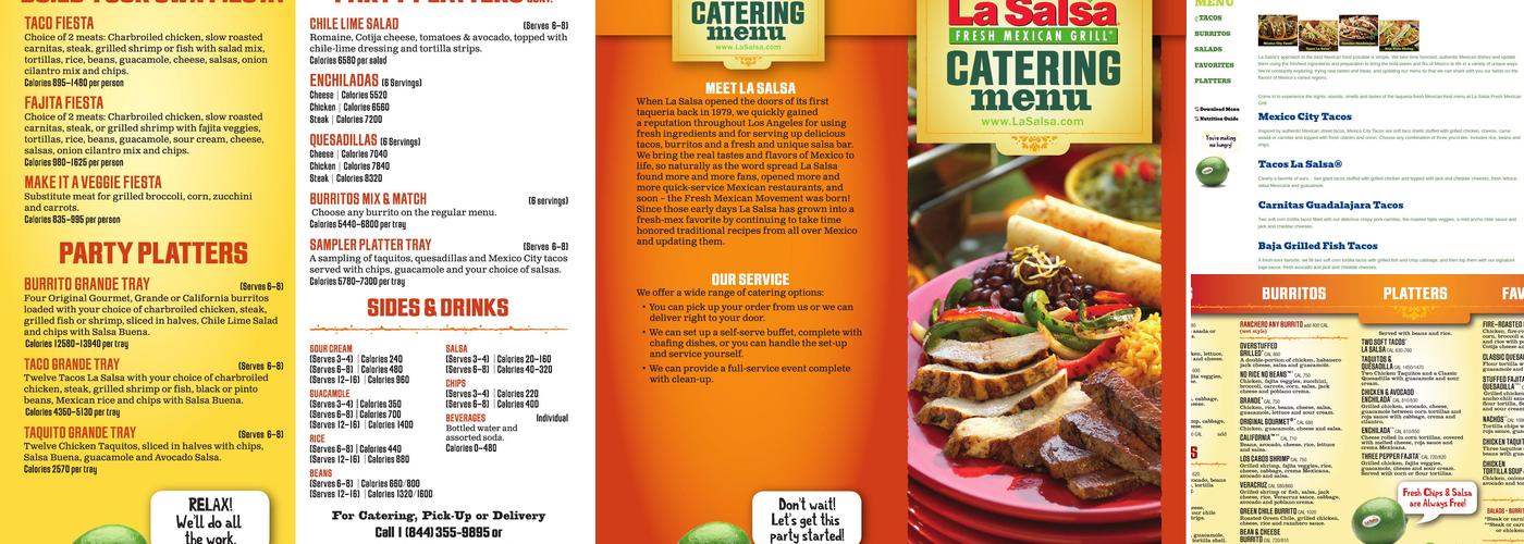 La Salsa Menu