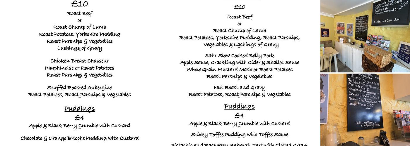 Four Teas Cafe Mousehole Menu