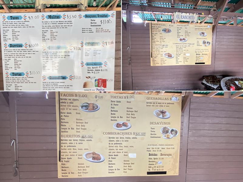El Ranchito Restaurant Menu
