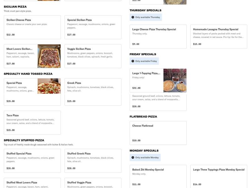 Anthonys Jr Menu