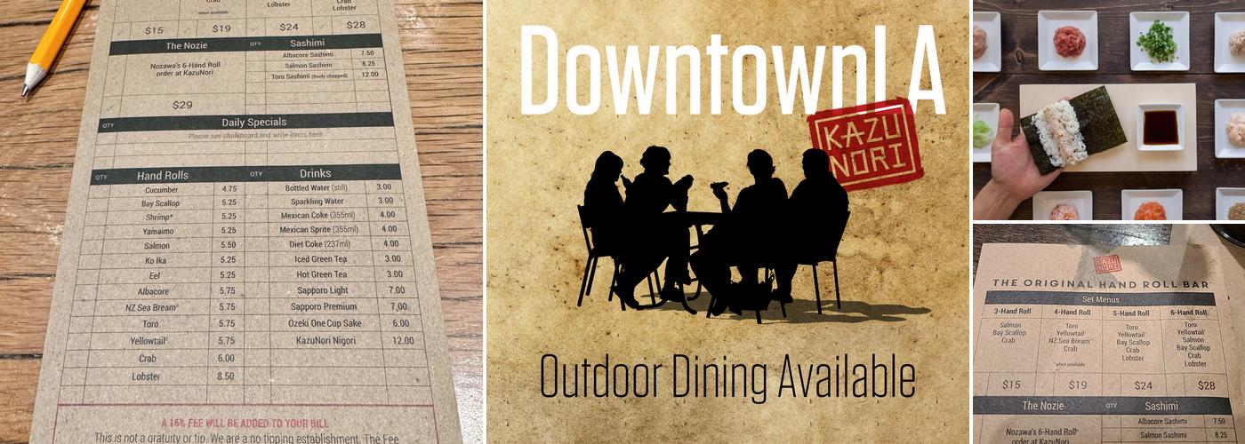 KazuNori: The Original Hand Roll Bar Menu