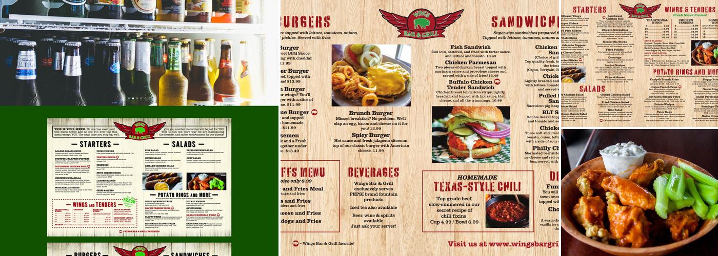 Wings Bar & Grill Menu