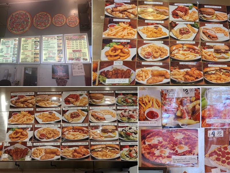 Giant Pizza King Menu