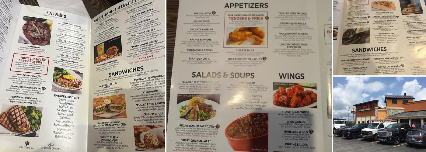 Butterbee's American Grille Menu