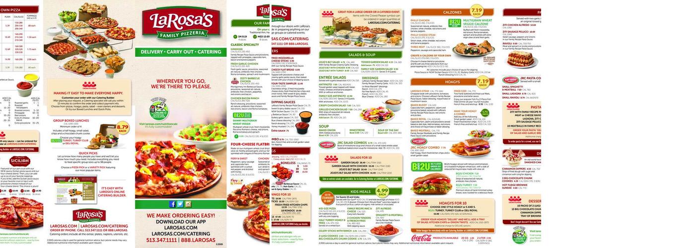 LaRosa's Pizza Roselawn Menu