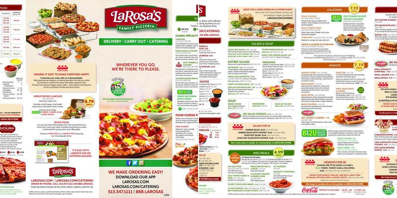 LaRosa's Pizza Roselawn Menu