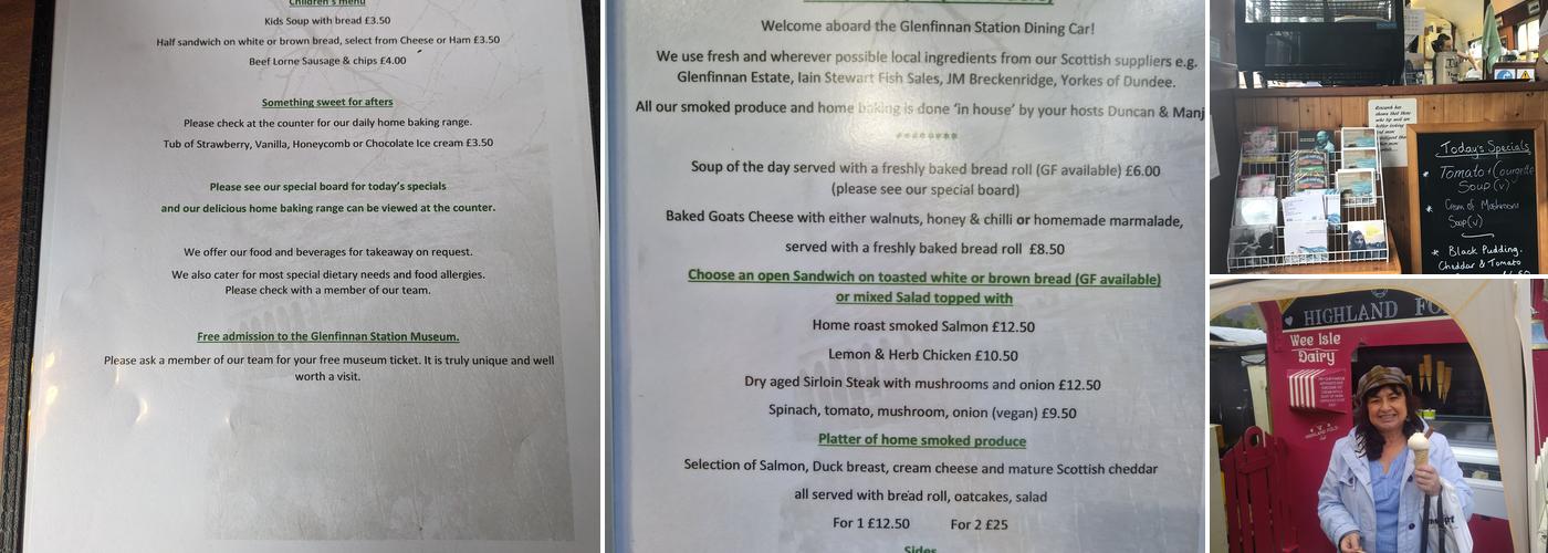 Glenfinnan Station Dining Car Menu