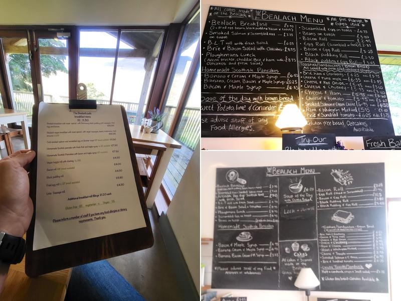 The Bealach Cafe and Gallery Menu