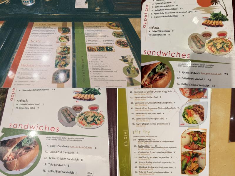 PHỞ XPRESS Menu