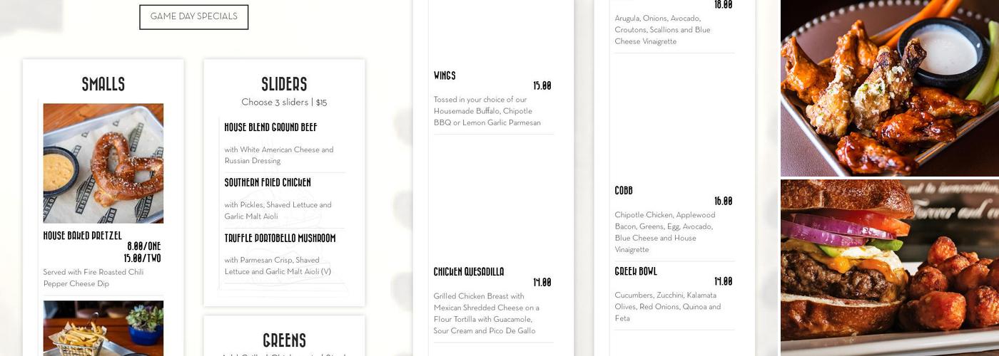 Bootlegger Menu