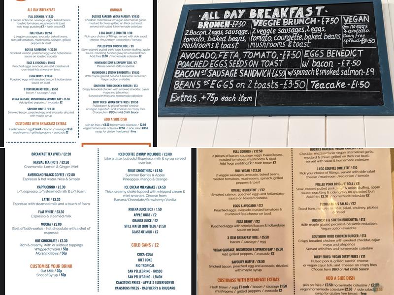 Duckies Cafe Menu