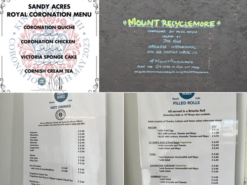 Sandy Acres Beach Cafe Menu