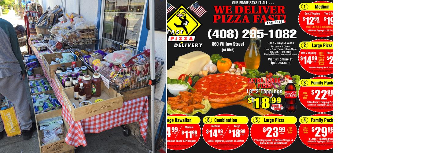 Fast Pizza Menu