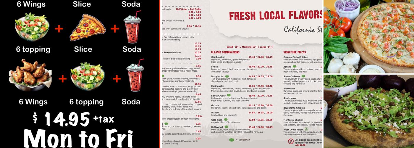 Pizza California Menu