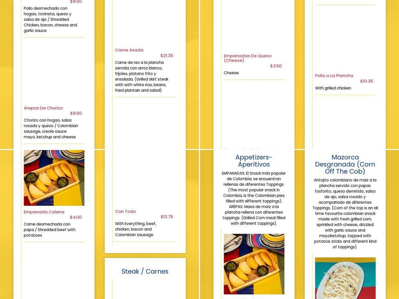 Zona Vip Menu