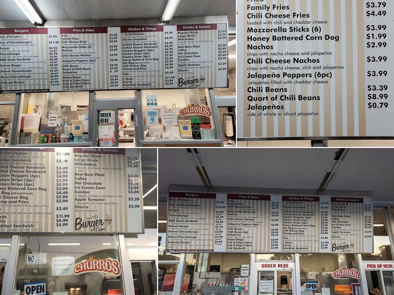 Burger Bar Menu