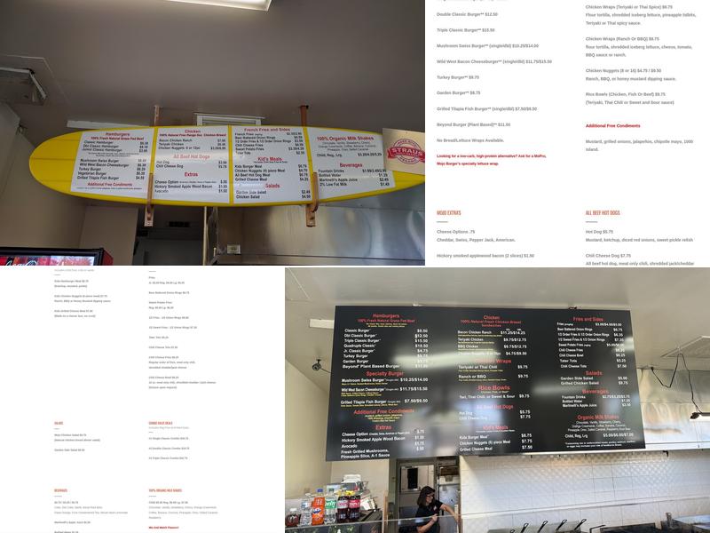 Mojo Burger Menu